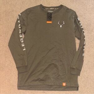 Legendary Whitetails Olive Green Long-Sleeve Tee with Deer Logo